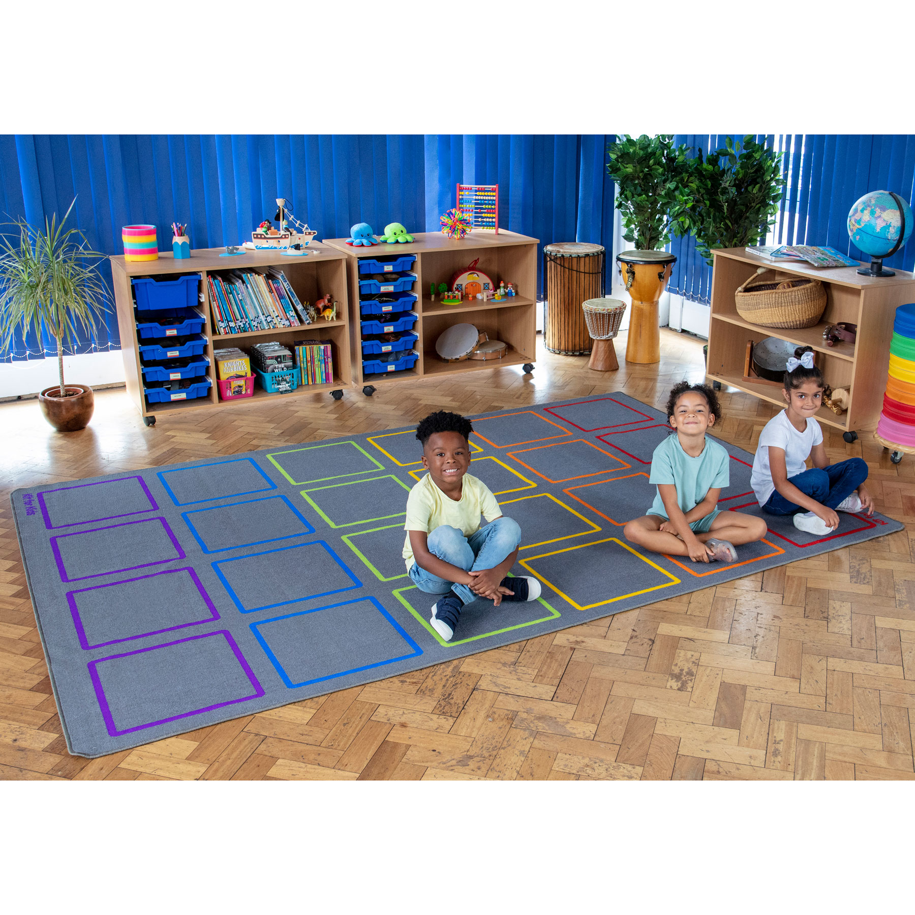 Essentials Rainbow Square Carpet | theClassroom.co