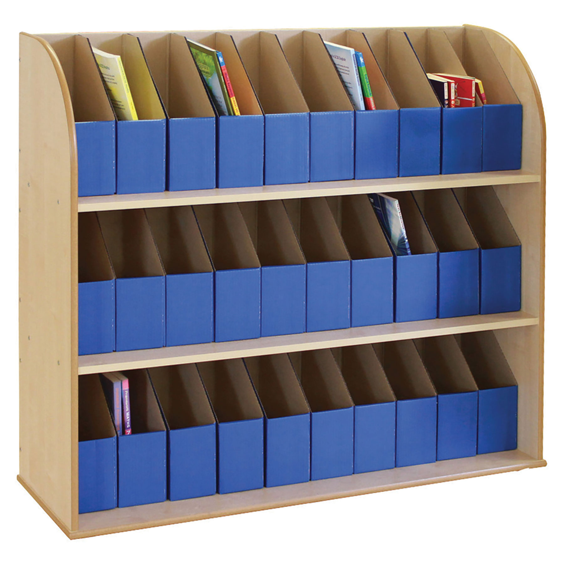 Three Shelf Maple Office Bookcase