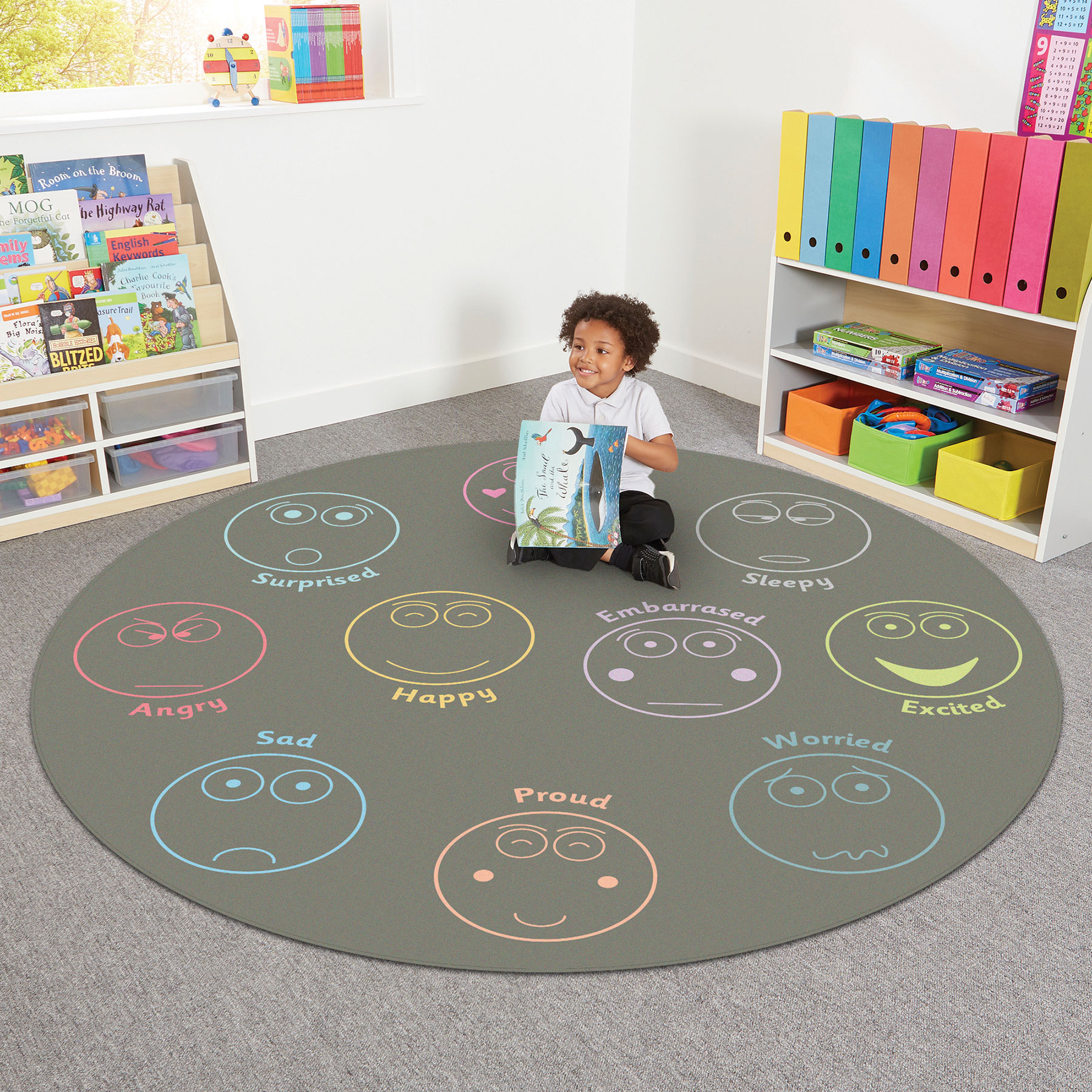 Classroom Emotions Round Rug