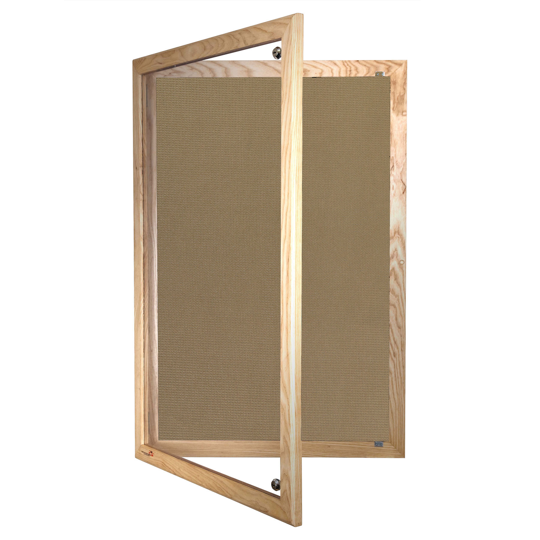 Wooden Lockable Corded Hessian School Noticeboard