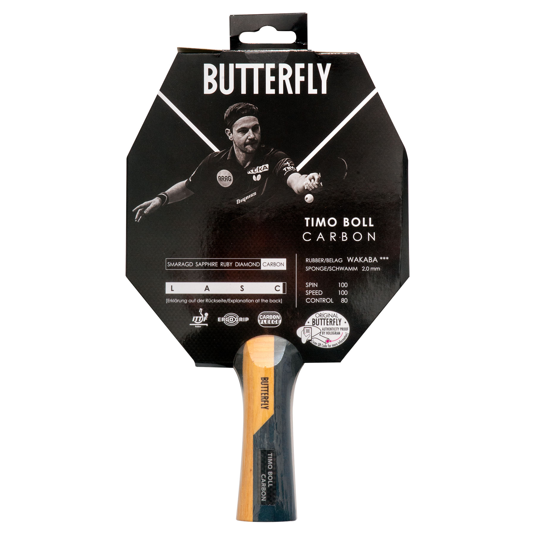 Butterfly TIMO BOLL CARBON Table Tennis Bat