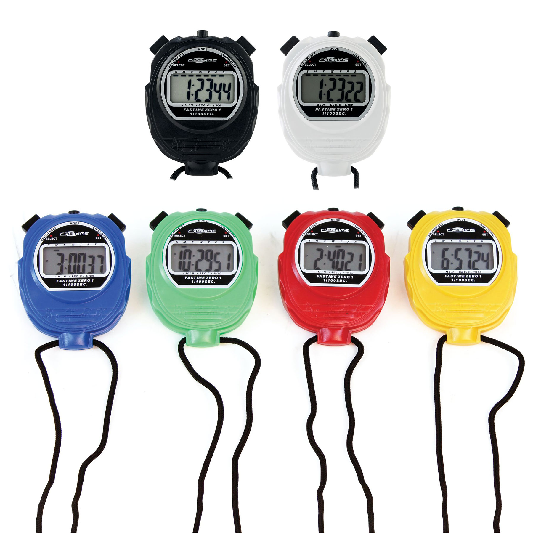 Team Coloured Stopwatches - Set Of 6