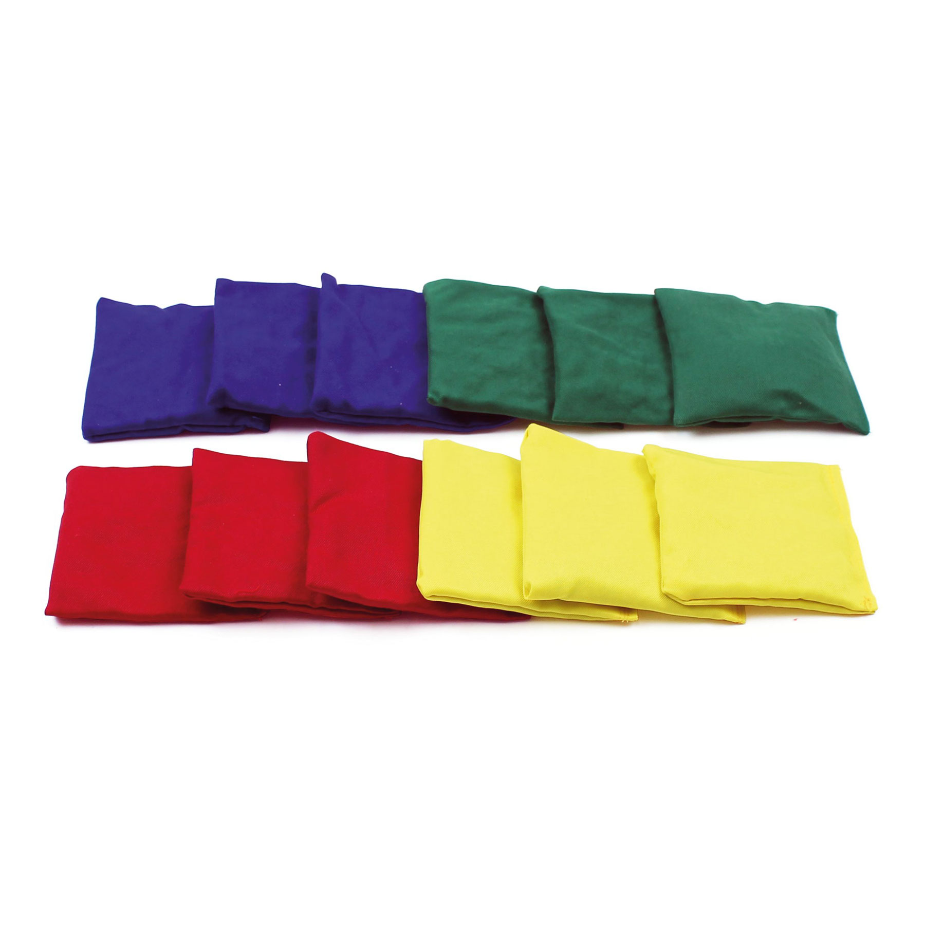 Square Cotton Bean Bag Mixed Colours, Bag Of 12