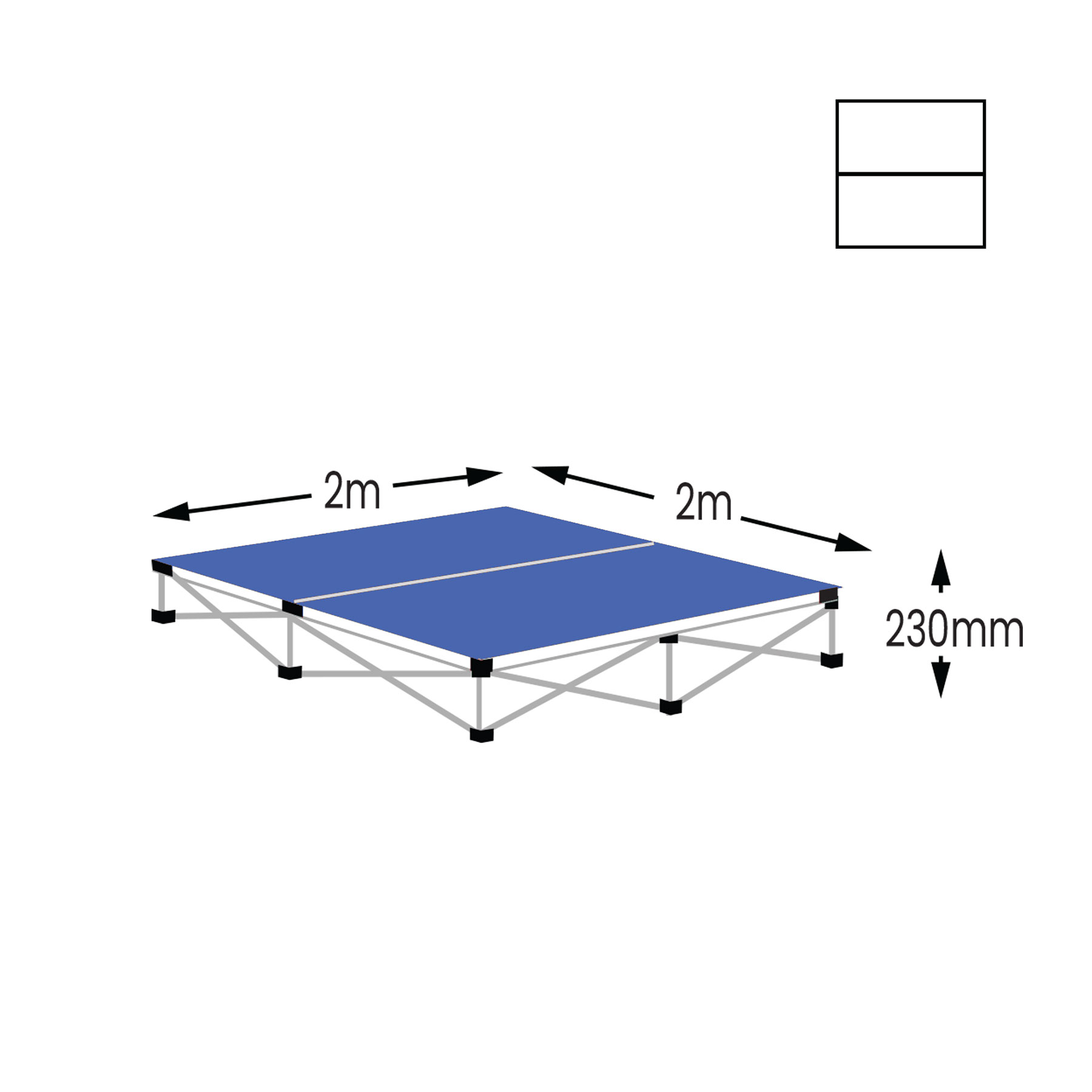 Gopak Ultralight Square Drum Riser Carpeted