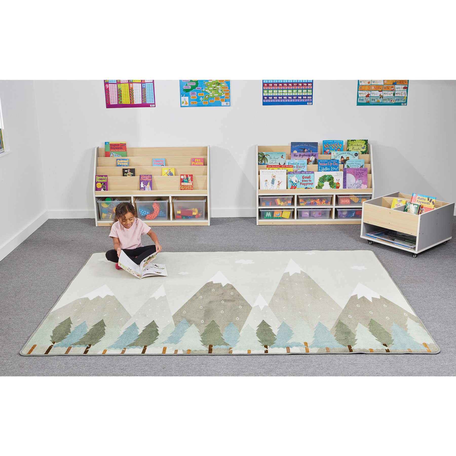 Calm Mountains Classroom Rug