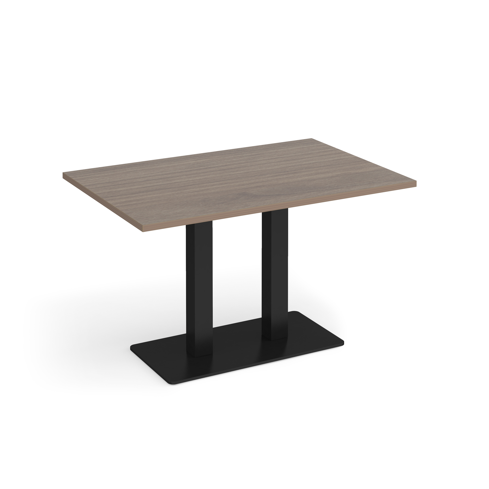 Eros Rectangular Dining Table with Flat Rectangular Base & Twin Uprights