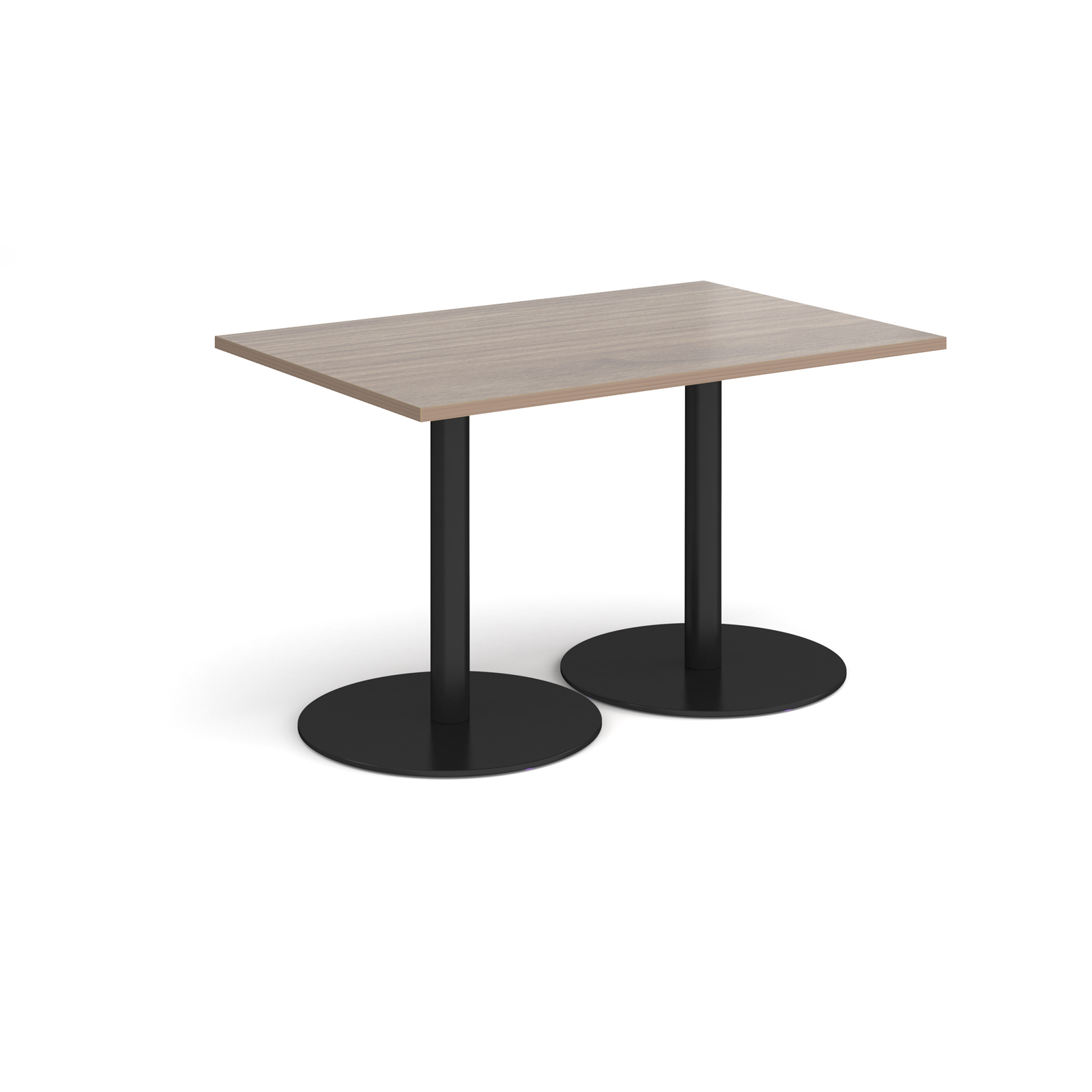 Monza Rectangular Dining Table with Flat Round Bases