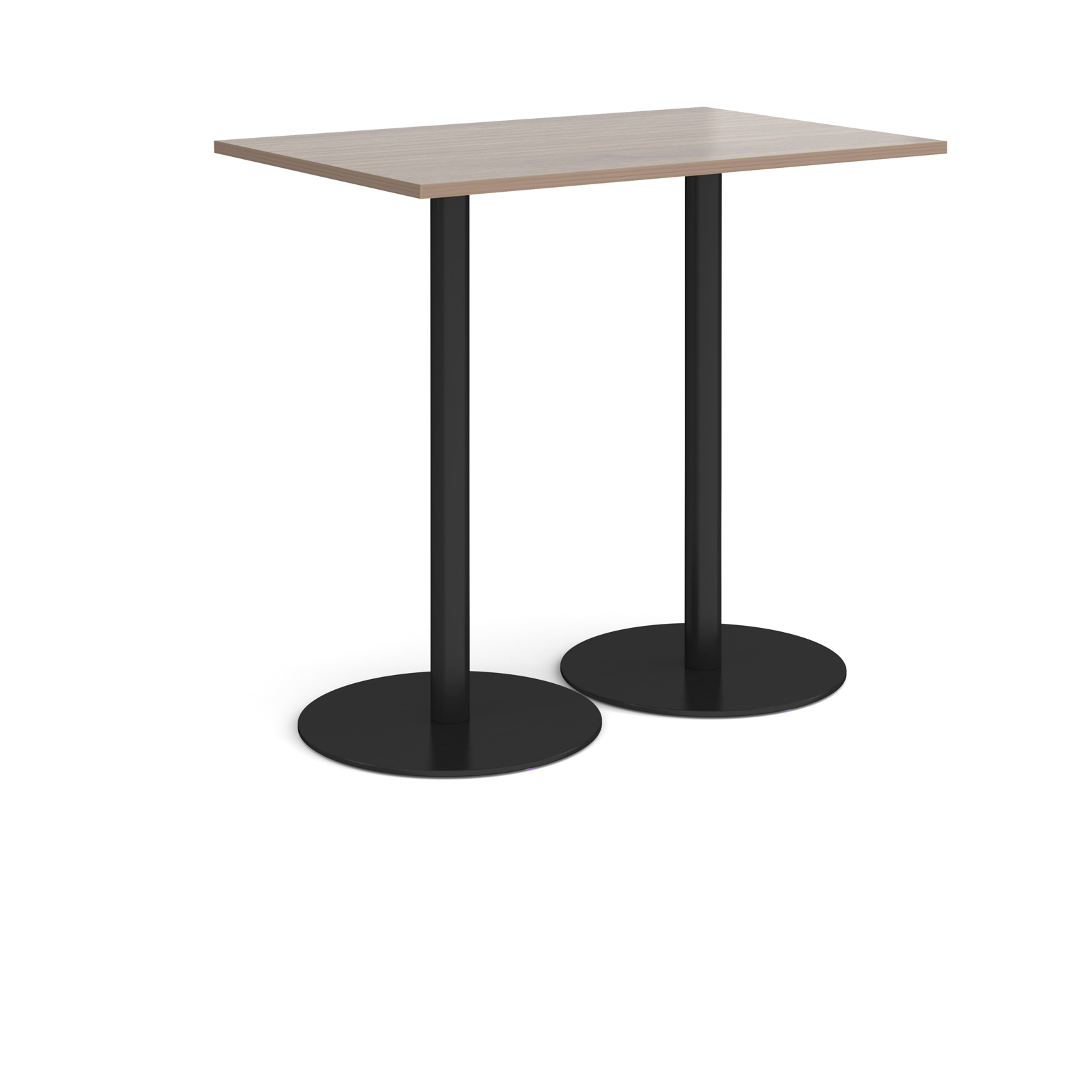 Monza Rectangular Poseur Table with Flat Round Bases