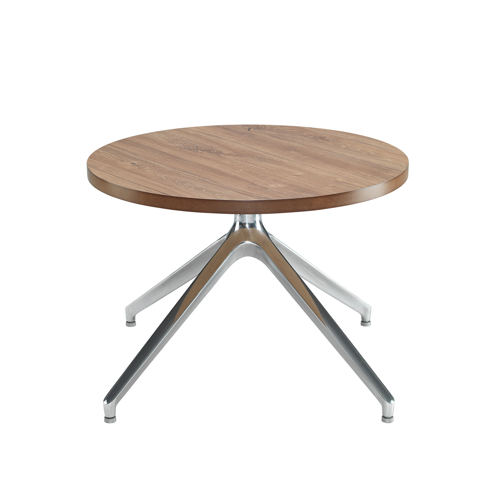 Otis Coffee Table 600mm Diameter with Chrome Pyramid Base