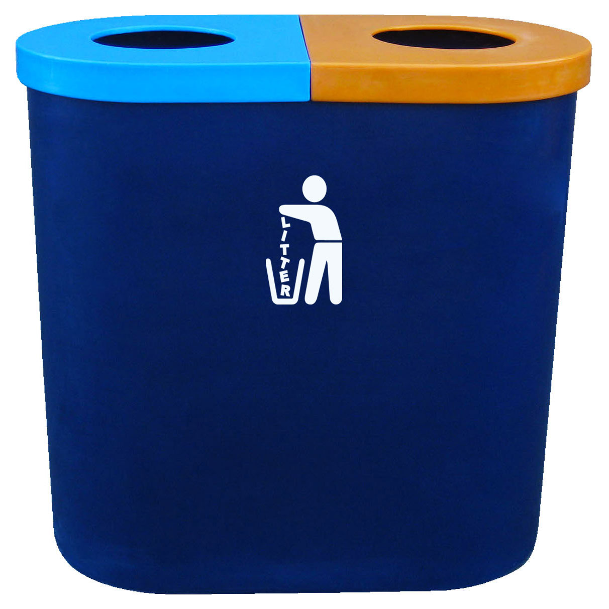 Popular Twin Bin with Tidy Logo 140L