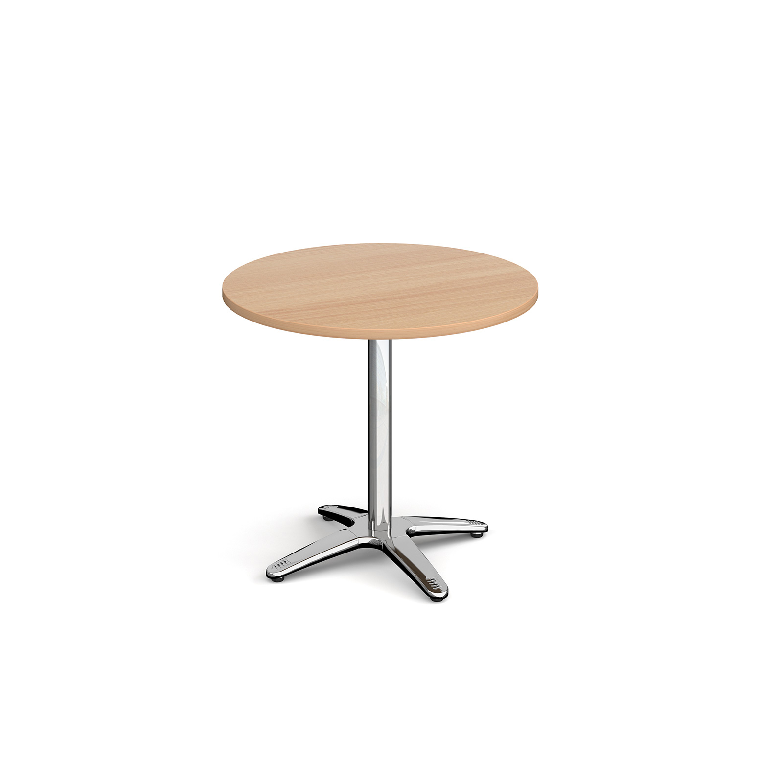 Roma Circular Dining Table with 4 Leg Polished Aluminium Base