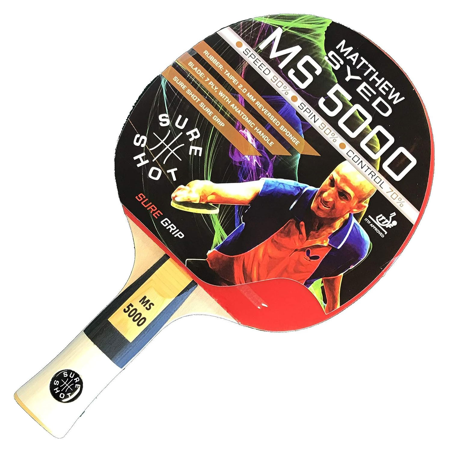 Sure Shot Matthew Syed 5000 Table Tennis Bat