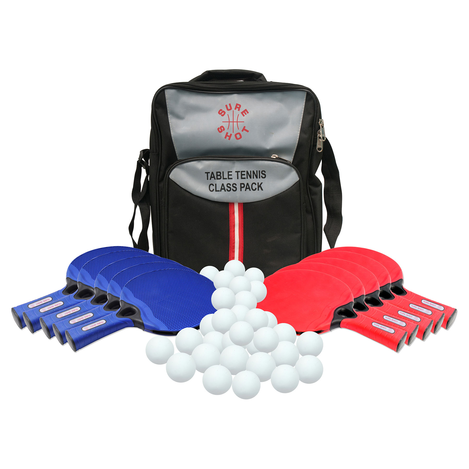 Sure Shot Outdoor Table Tennis Class Pack (10 Bats, 36 Balls)