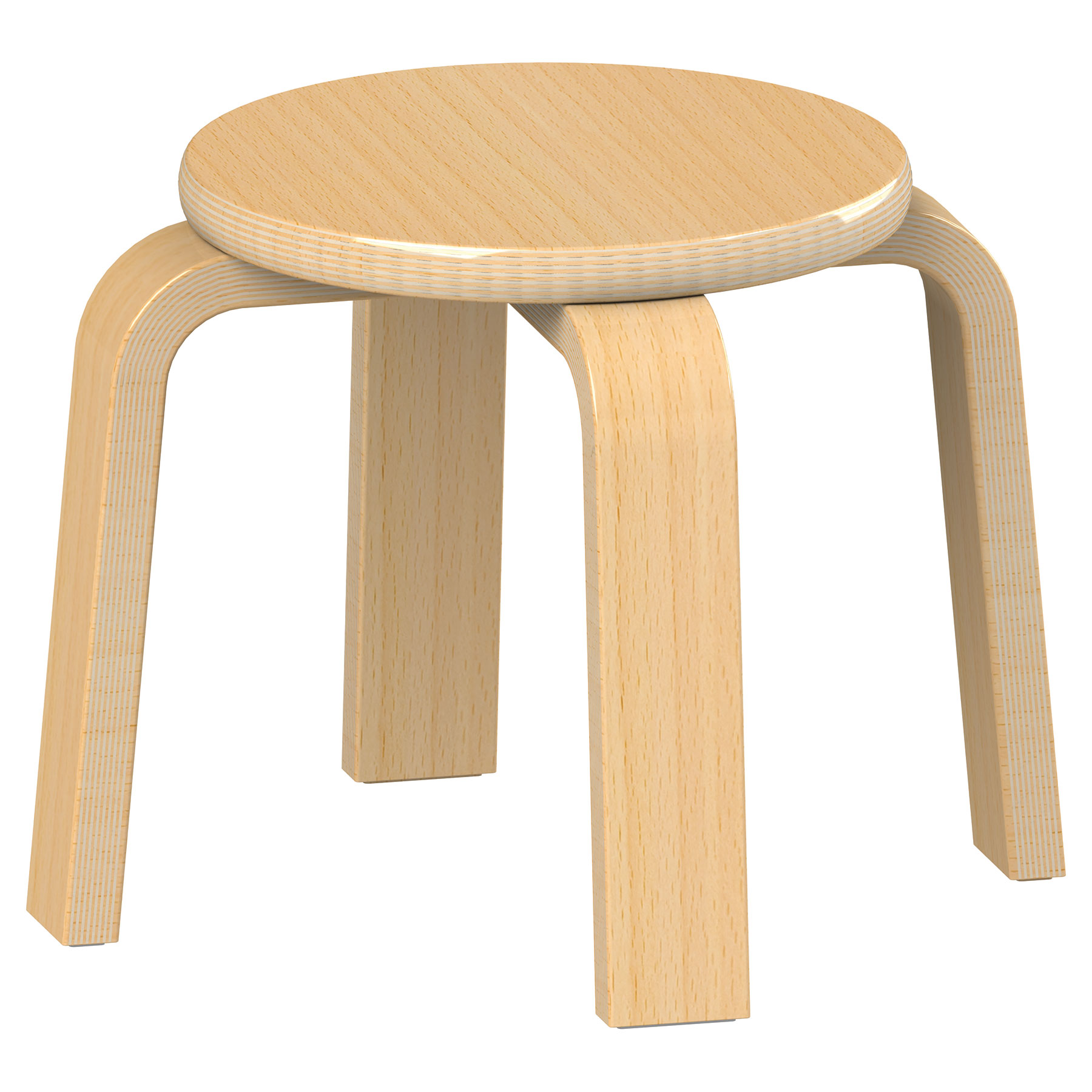 Wooden Stacking Stool (Pack of 4)