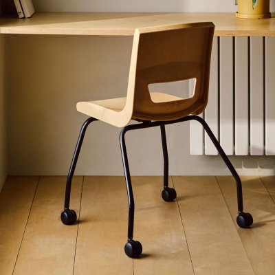 Postura+ Wood Mix 4 Leg Chair on Castors