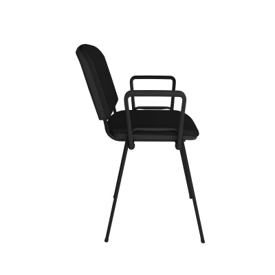 ISO Meeting Room Stackable Armchair with Black Frame