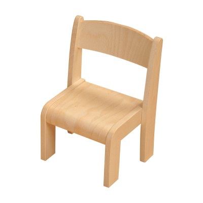 Toddlers Wooden Stacking Children's Chair - Beech (Pack of 2)